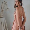 Dusty Pink Maxi Dress Bohemian Evening Belted Bridesmaid